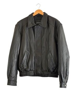 London Fog | Like new 100% genuine leather jacket heavyweight classic luxury lg
